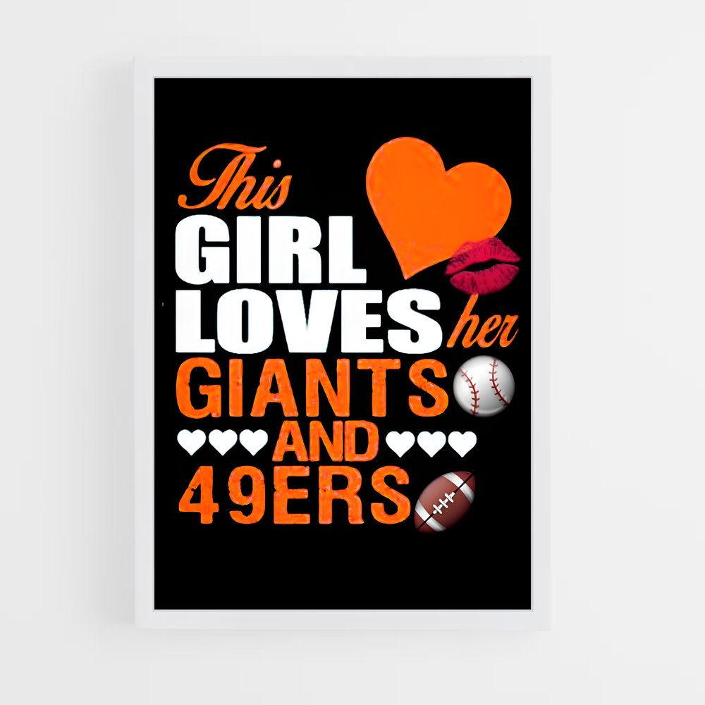 Poster Giants & Tigers Love – affiche Baseball (vue 3)